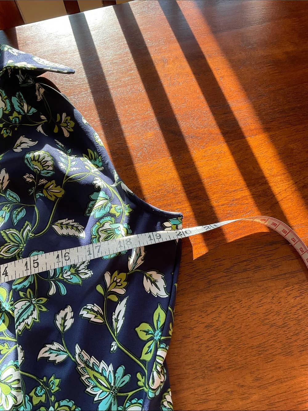 Talbots NWT Navy Floral Sleeveless Dress - Picture 5 of 7